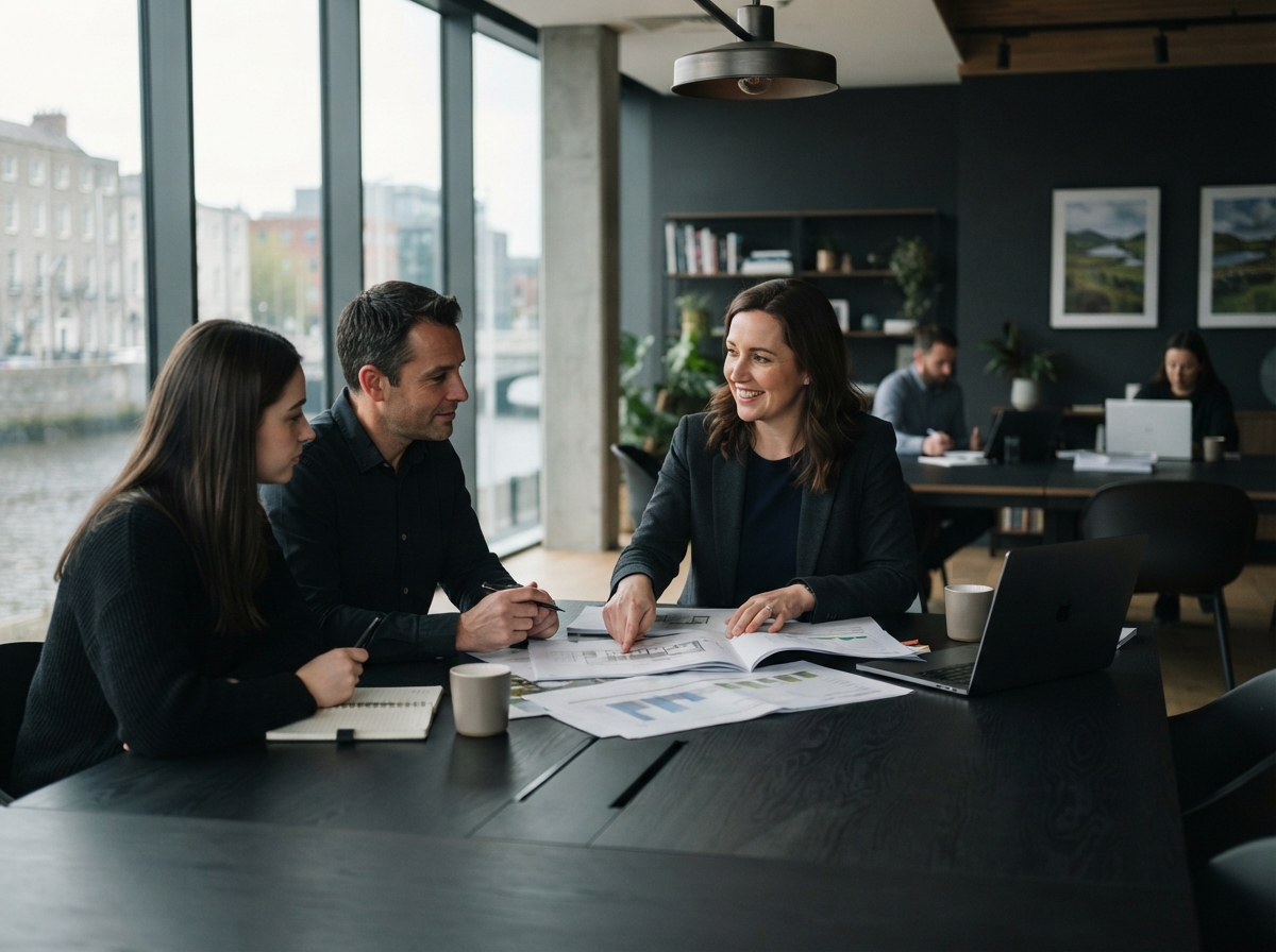 BTC-Gana n760 team reviewing real-time data intelligence on screen